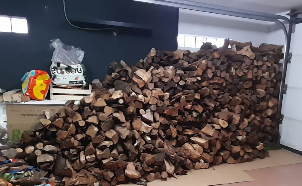 Lenha seca para lareira