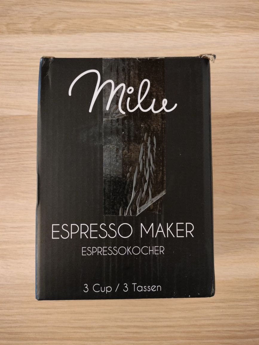 Zaparzacz Espresso kawiarka Milu czarna drewno