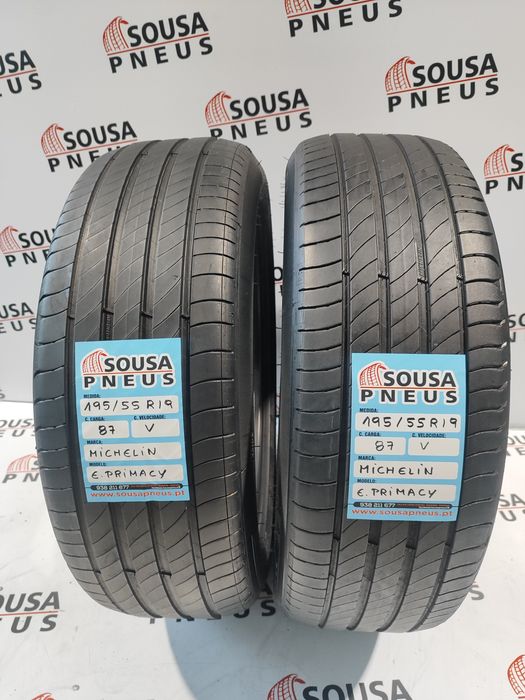 2 pneus semi novos 195-55R19 Michelin - Oferta dos Portes