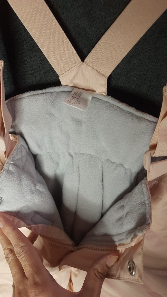 Теплые штаны, полукомбинезон на девочку H&M, на 1.5-2 года
