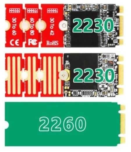 Adapter Ramka Uchwyt Przedłużenie Dysku M2 M.2 SSD M2PLUS NGFF NVME