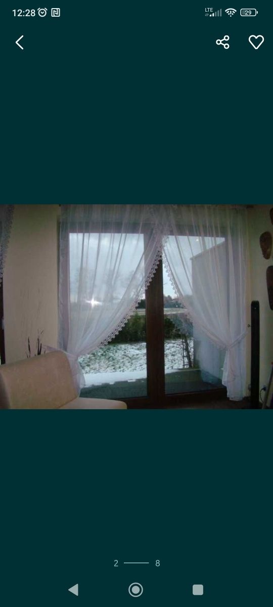 ‼️ SUPER CENA ‼️ Firana salonowa 245x400 z białego woalu z gipiurą