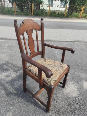 Krzesło drewniane z podłokietnikami krzesło drewniane tron fotel tron