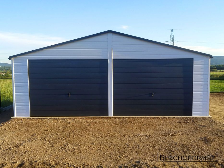 Garaż blaszany 7x5 konstrukcja ocynkowana na wymiar
