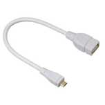 Hama adapter USB MICRO B WT. - USB A GN. 15CM BIAŁY