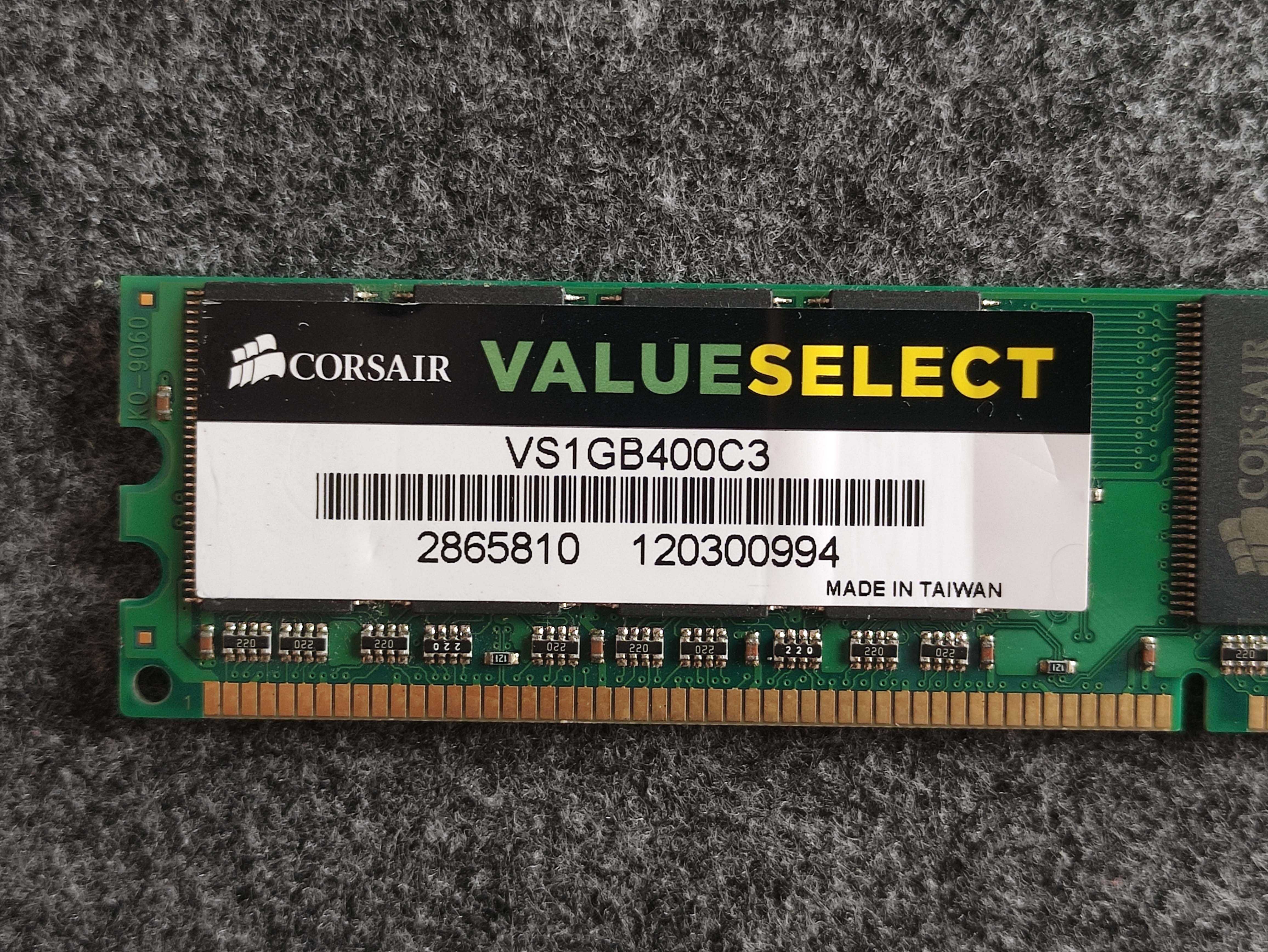 Memória RAM CORSAIR 1GB DDR 400MHz PC3200 CL3