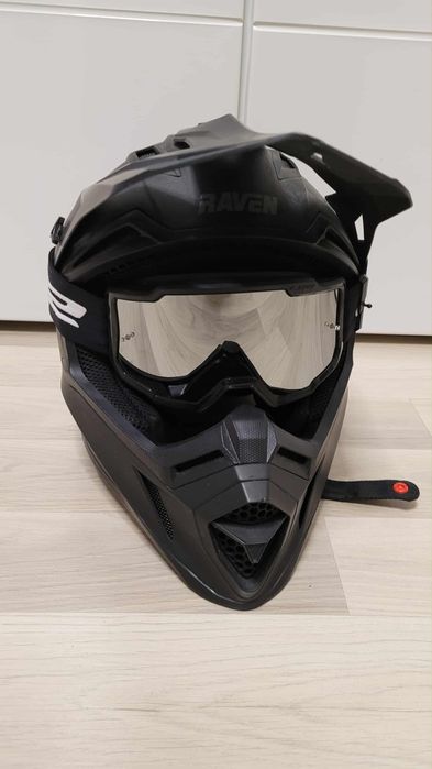 Kask Raven + Gogle ls2