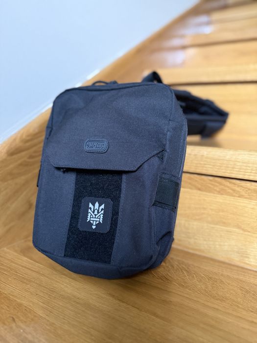 Сумка через плече M-TAC CUBE BAG BLACK/шеврон в подарунок