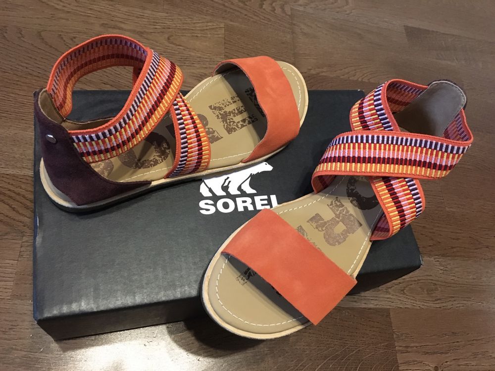 Новые SOREL оригинал! Кожаные босоножки сандалии женские