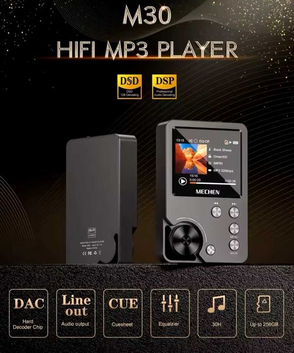 Mechen M30 (Hi-Res, DSD, 64GB) – Портативний Hi-Fi MP3-плеєр