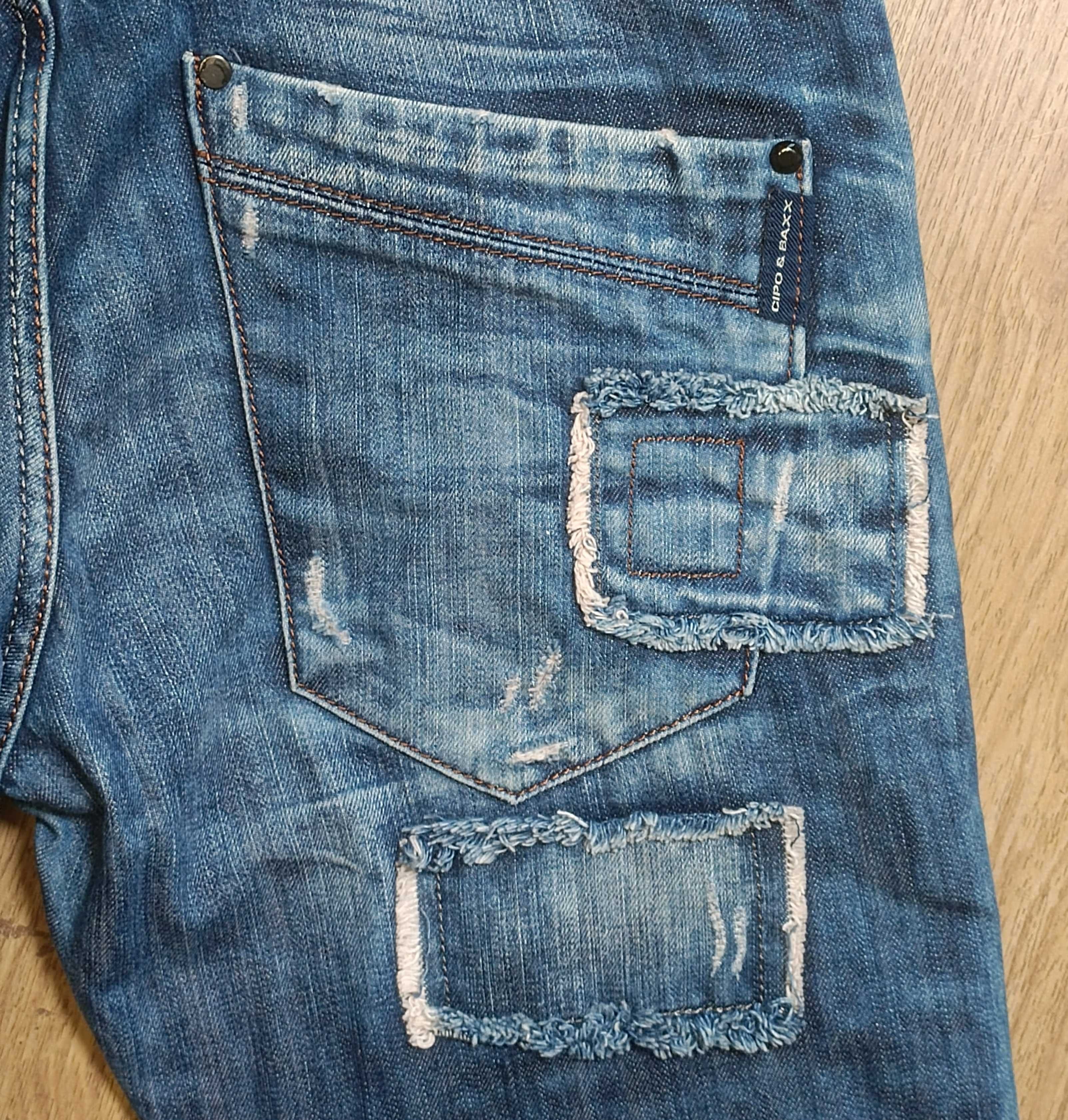 Cipo & Baxx vintage jeansy slim męskie z latami L 3332