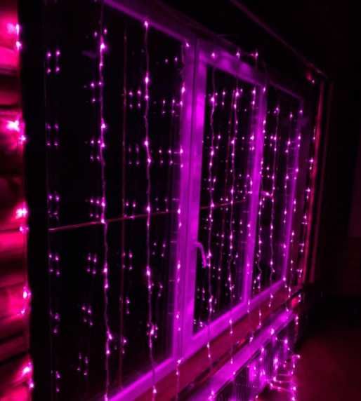 Уличная гирлянда "Водопад" - празднично/экономно/светло