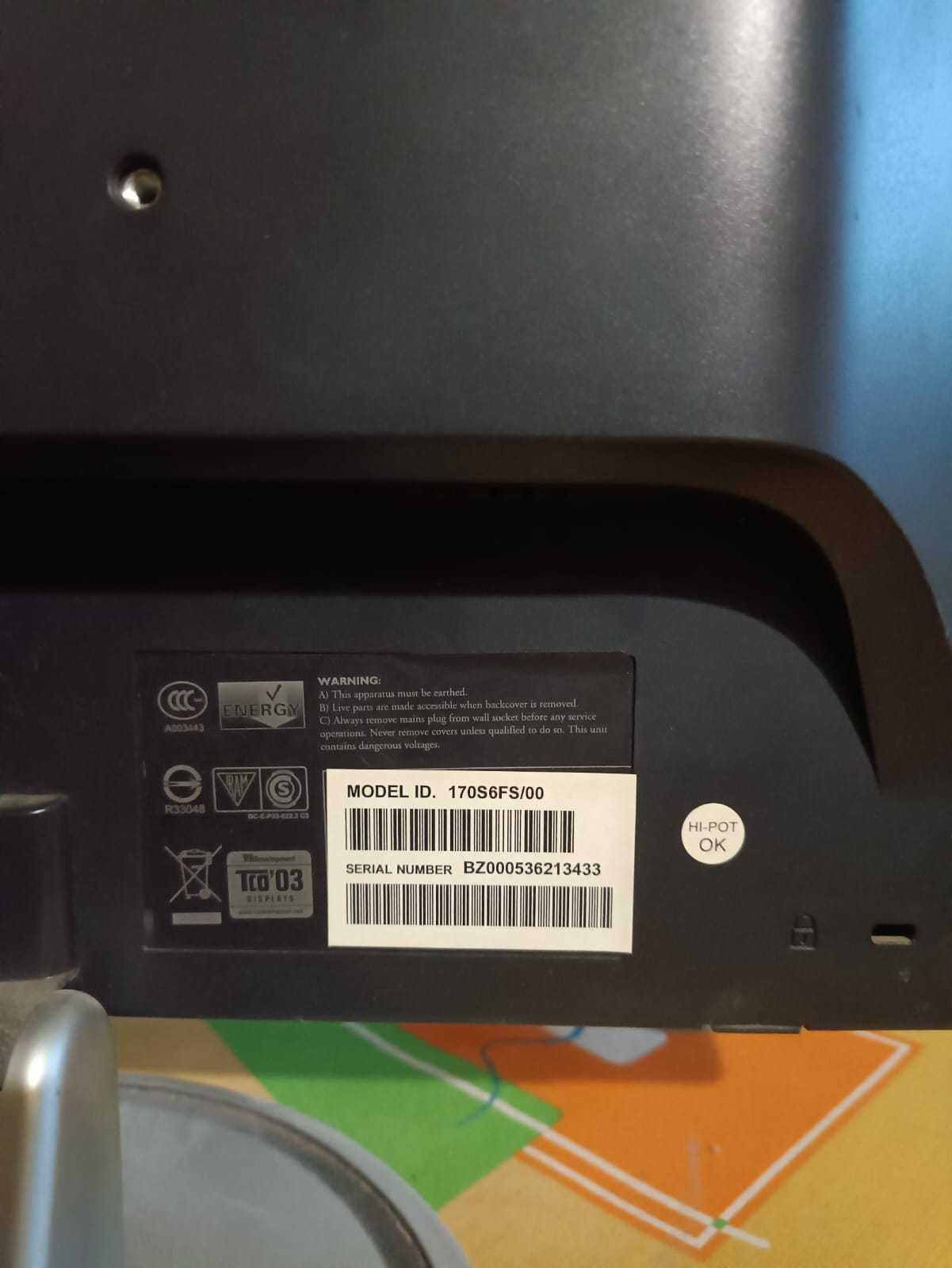 Продам робочий монітор Philips 170S6FS/00 б/у
