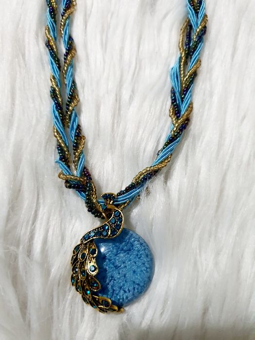 Naszyjnik wisiorek kamień turkusowy wisior amulet talizman Sułtanka