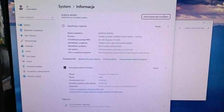 zestaw i3 10100f pamiec 16 giga dysk256 plyta asrock