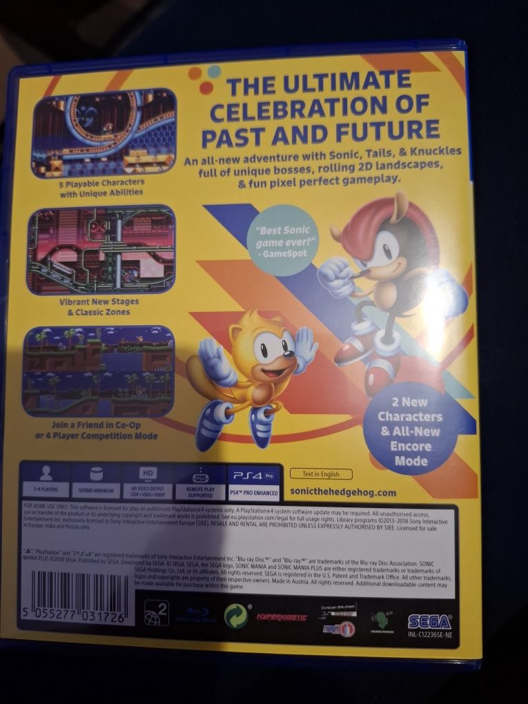 Sonic Mania Plus na ps4