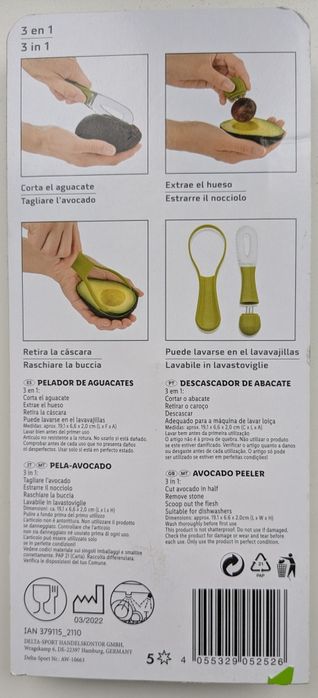 NOVO E SELADO Descascador de Abacate