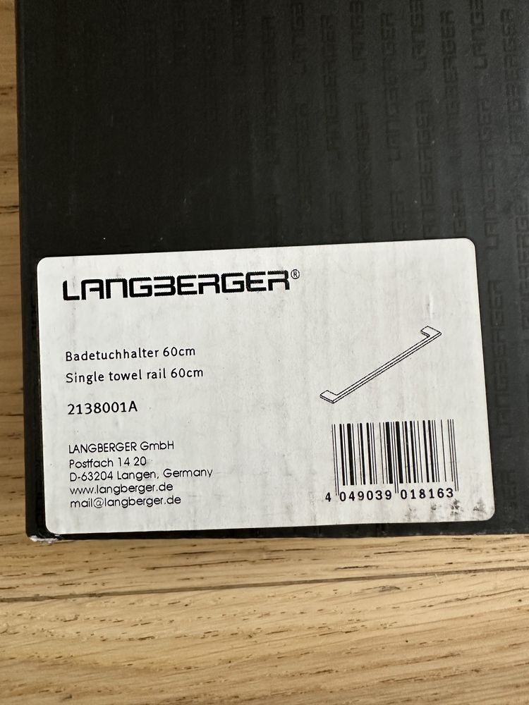 Держатель для полотенец LANGBERGER SLIM 60 см хром
