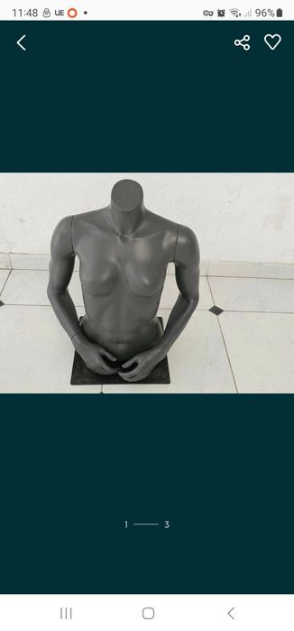 Manequim homem busto de mesa ou chão
