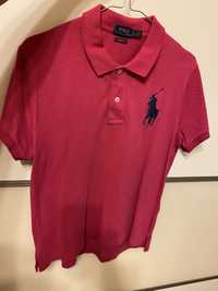 Koszulka polo Ralph Lauren fuksja różowa rozmiar M/L