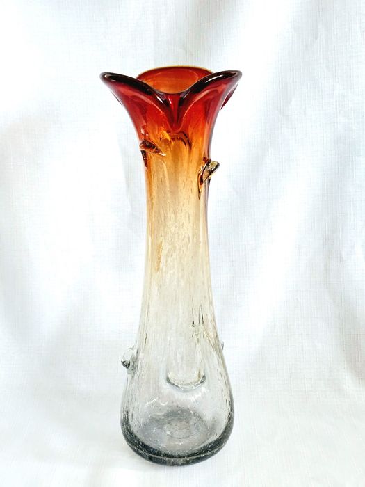 Wazon szklany sękacz rwaniec antico ombre retro flakon prl retro