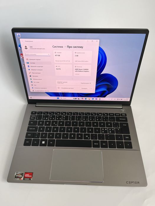 Cepter Spectrum OLED 14 ryzen5 6600H 16/512gb Radeon2gb video 14”wuxga
