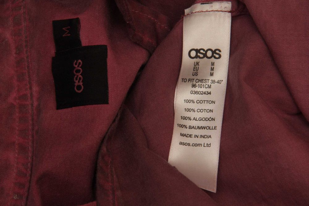 ASOS рр M рубашка из хлопка Garment Dyed