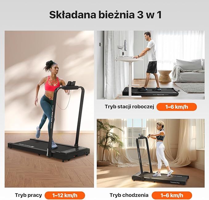 Bieżnia elektryczna Mobvoi Home T4225 Plus 120 kg 2,5 KM 12km/h