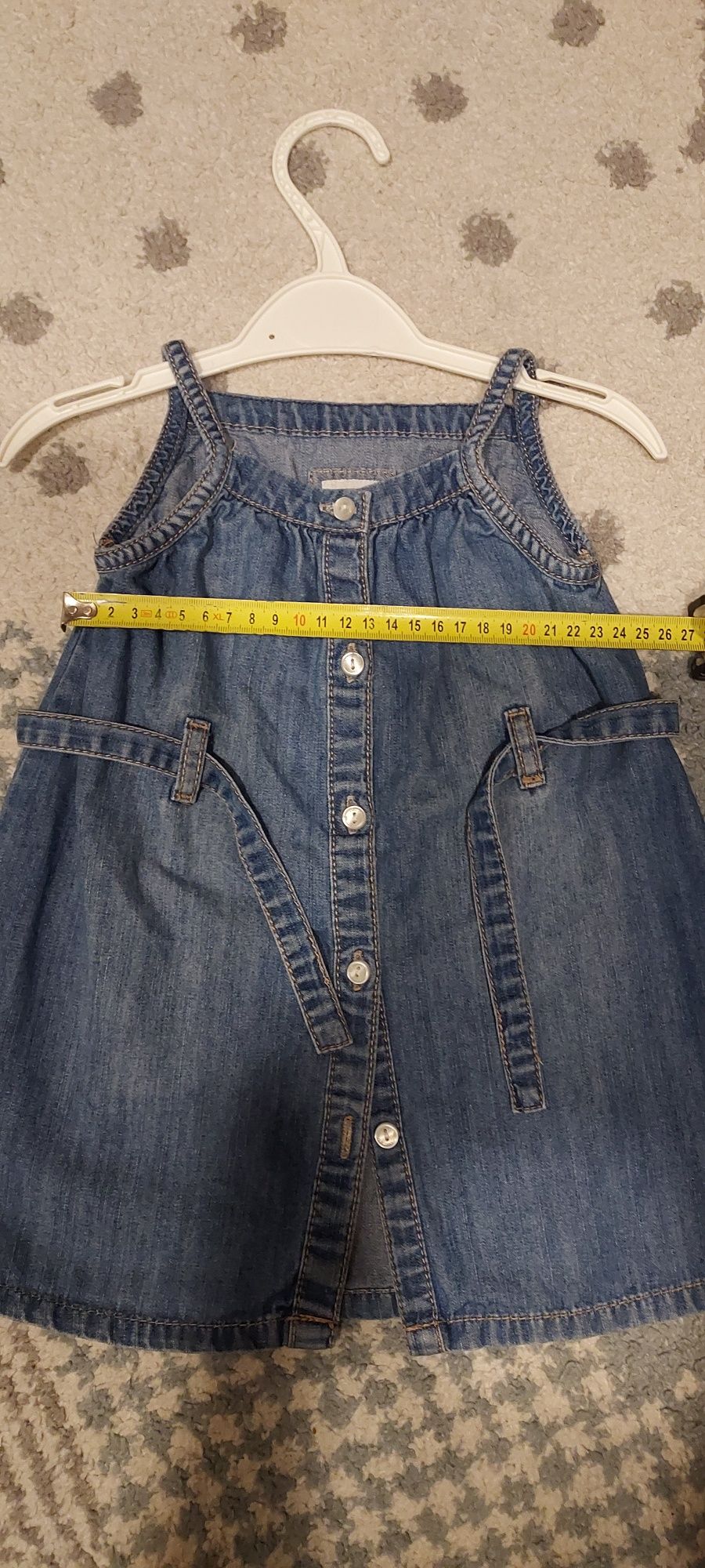 Sukienka jeansowa H&M r. 80 letnia na ramiączkach