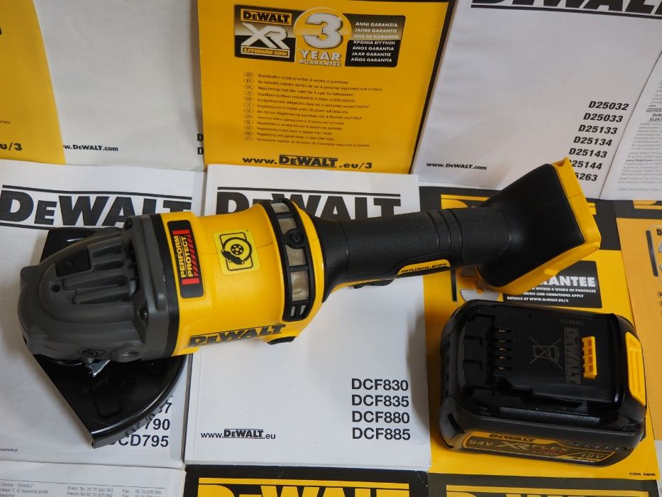 Katowa szlifierka DEWALT DCG 418 +bateria 54v 6Ah bez ladowarka aku