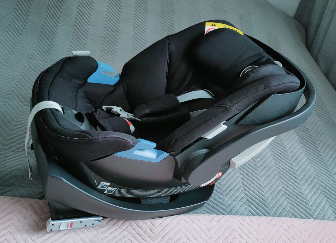 Fotelik Cybex Aton 5 + Baza ISOFIX/Pasy