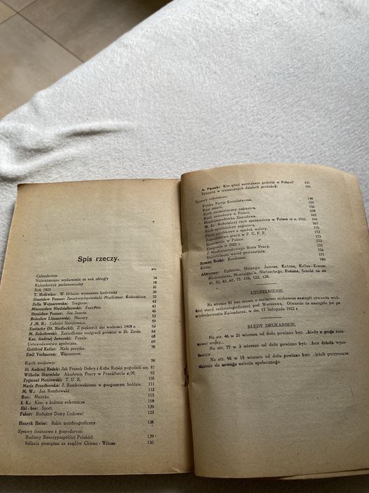 kalendarz robotniczy PPS na 1924 r.