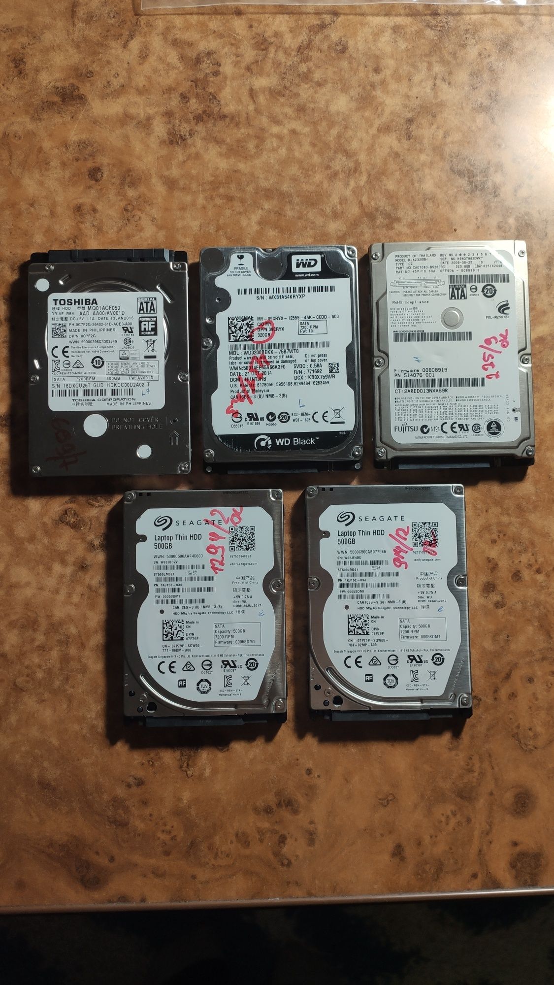 Жорсткі диски HDD 2.5 для ноутбуків (320, 500 гб)