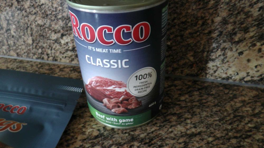 Rocco chings, pierś z kurczaka w paskach 75g+dentastix+puszka