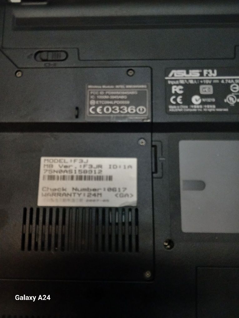 Ноутбук ASUS F3J , неробочий