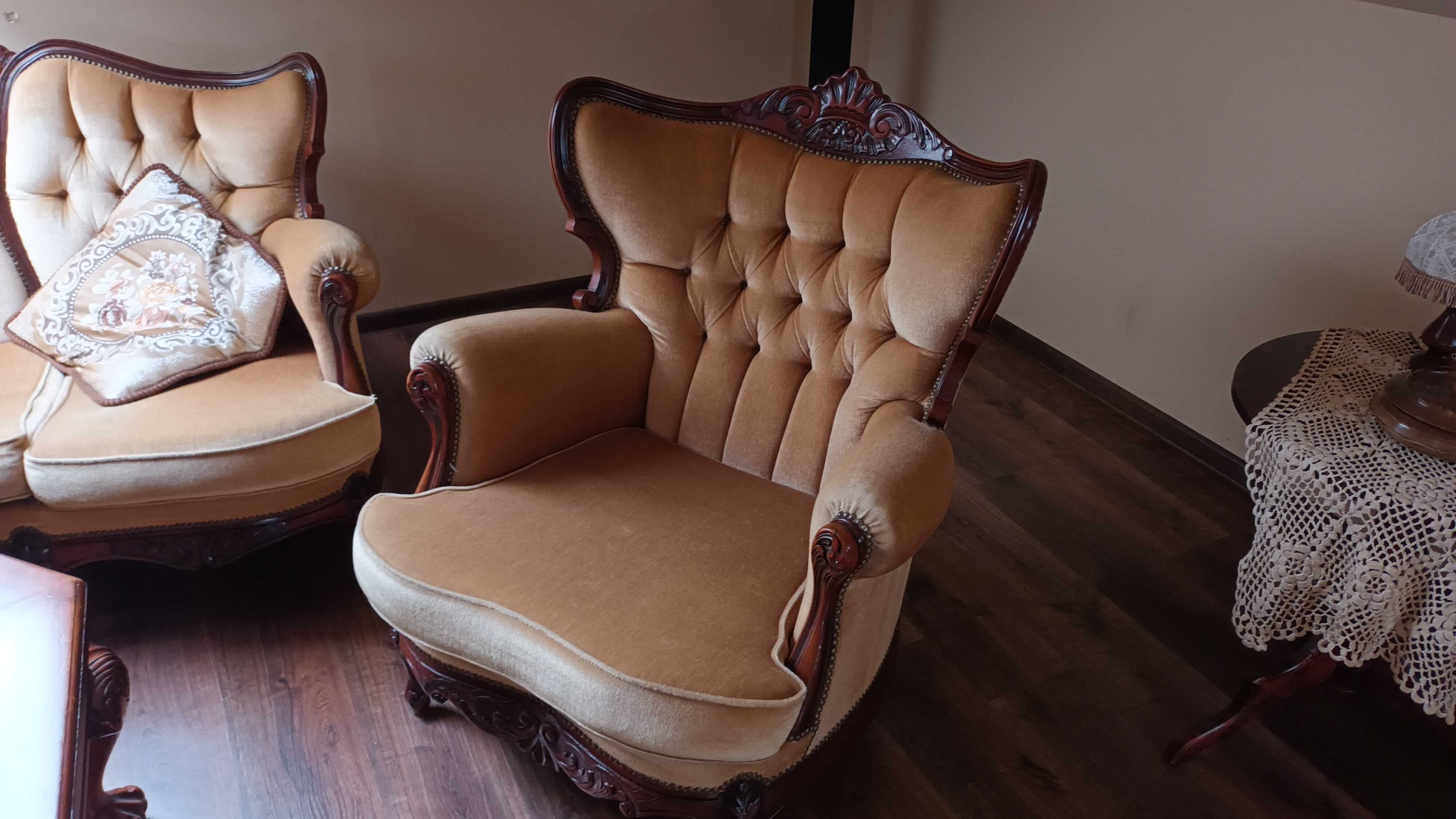 sofa + dwa fotele ludwik