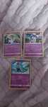 Karty pokemon kirlia, indeedee i mareanie