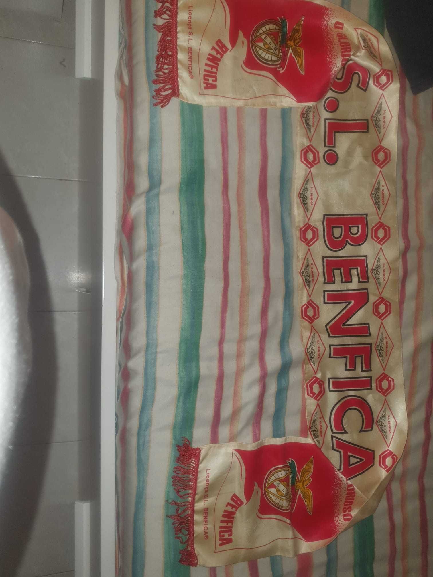 Cachecol Benfica dourado seda