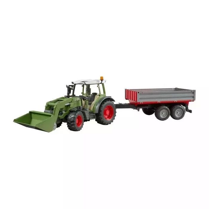 Traktor Fendt Vario 211 z ładowaczem i przyczepą. Bruder
