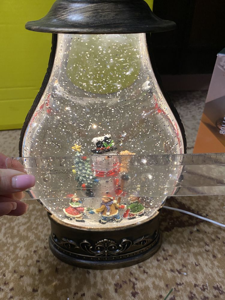 Рождественский фонарик, светильник с музыкой и блестящей подсветкой