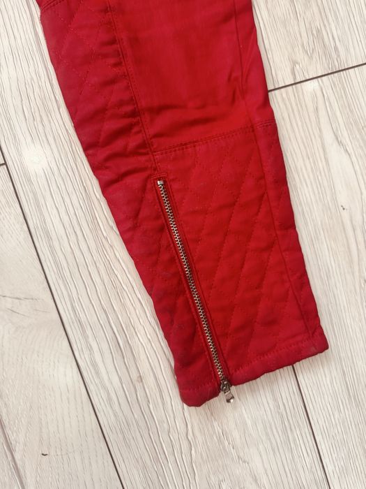 Spodnie damskie woskowane czerwone ZARA 36/38