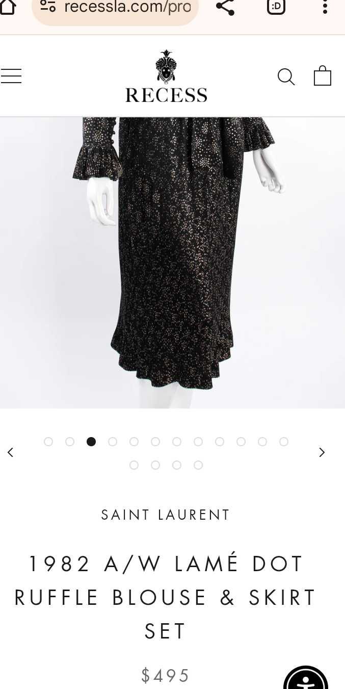 Vintage pleated skirt saint laurent rive gauche ss1982. Спідниця.
