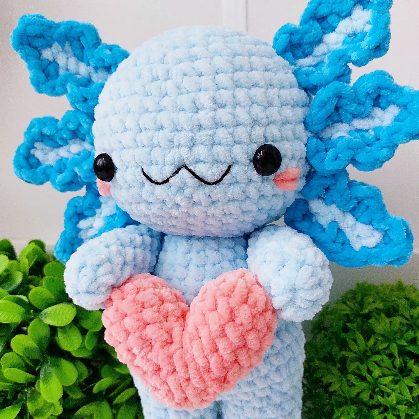 axolotl miś pluszak amigurumi