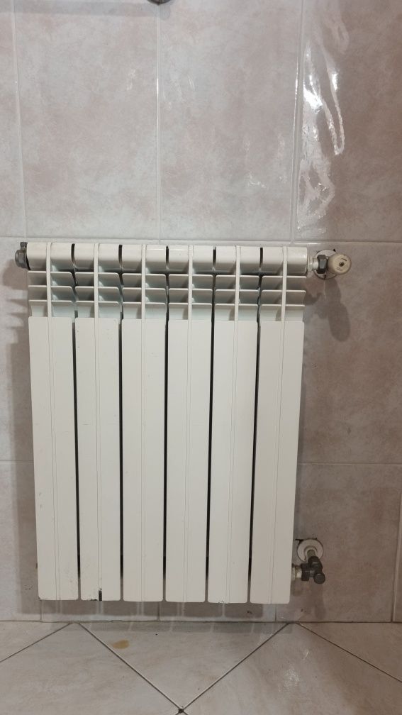 Conjunto de caldeira e 7 radiadores