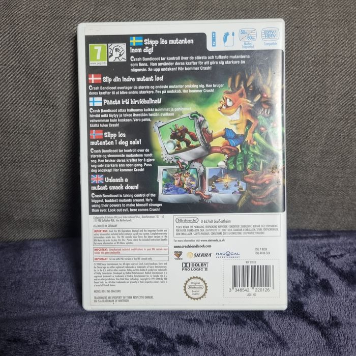 Crash Mind Over Mutant Nintendo Wii