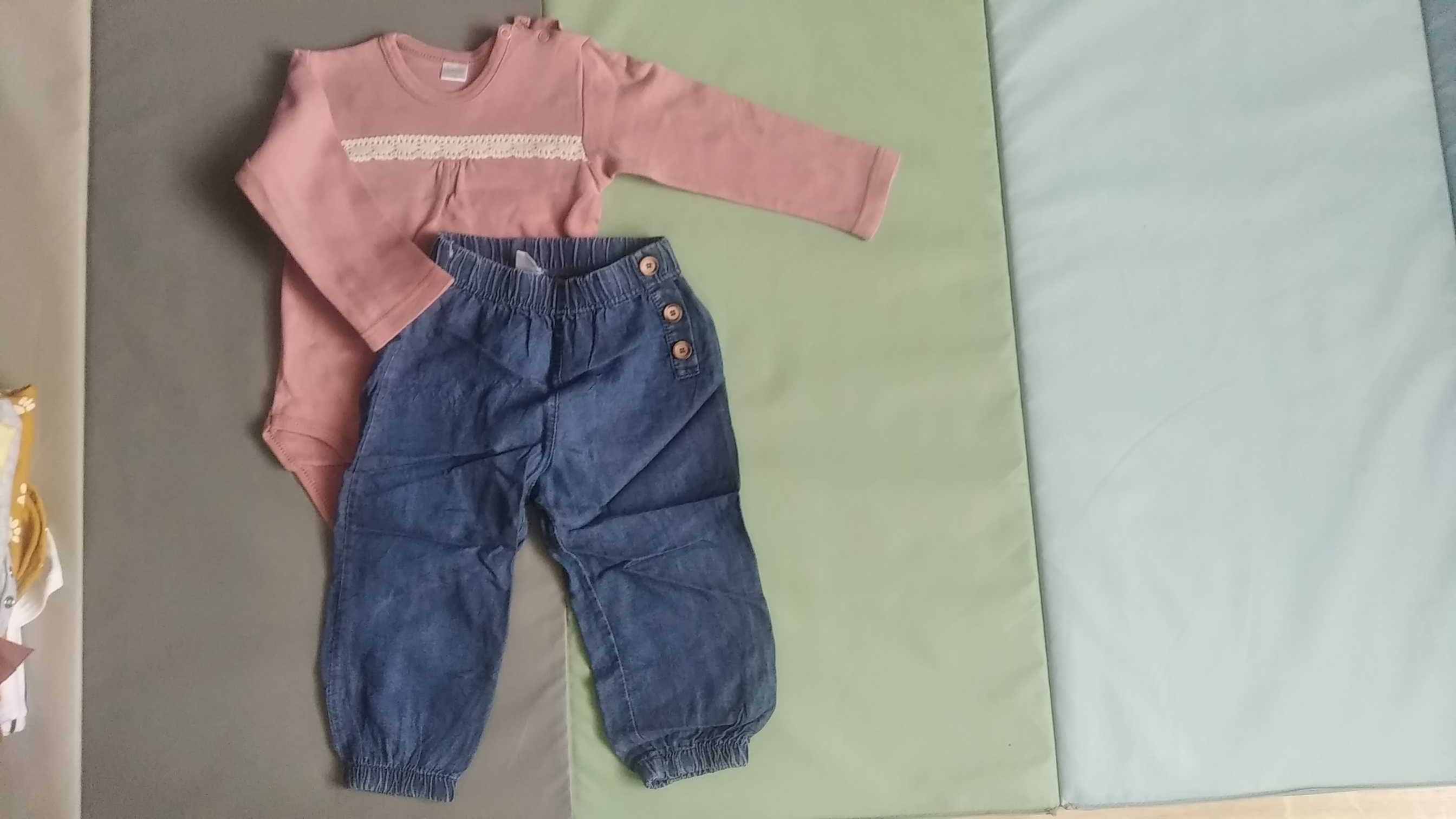 Zestaw body długi rękaw + spodnie Pinokio 86
