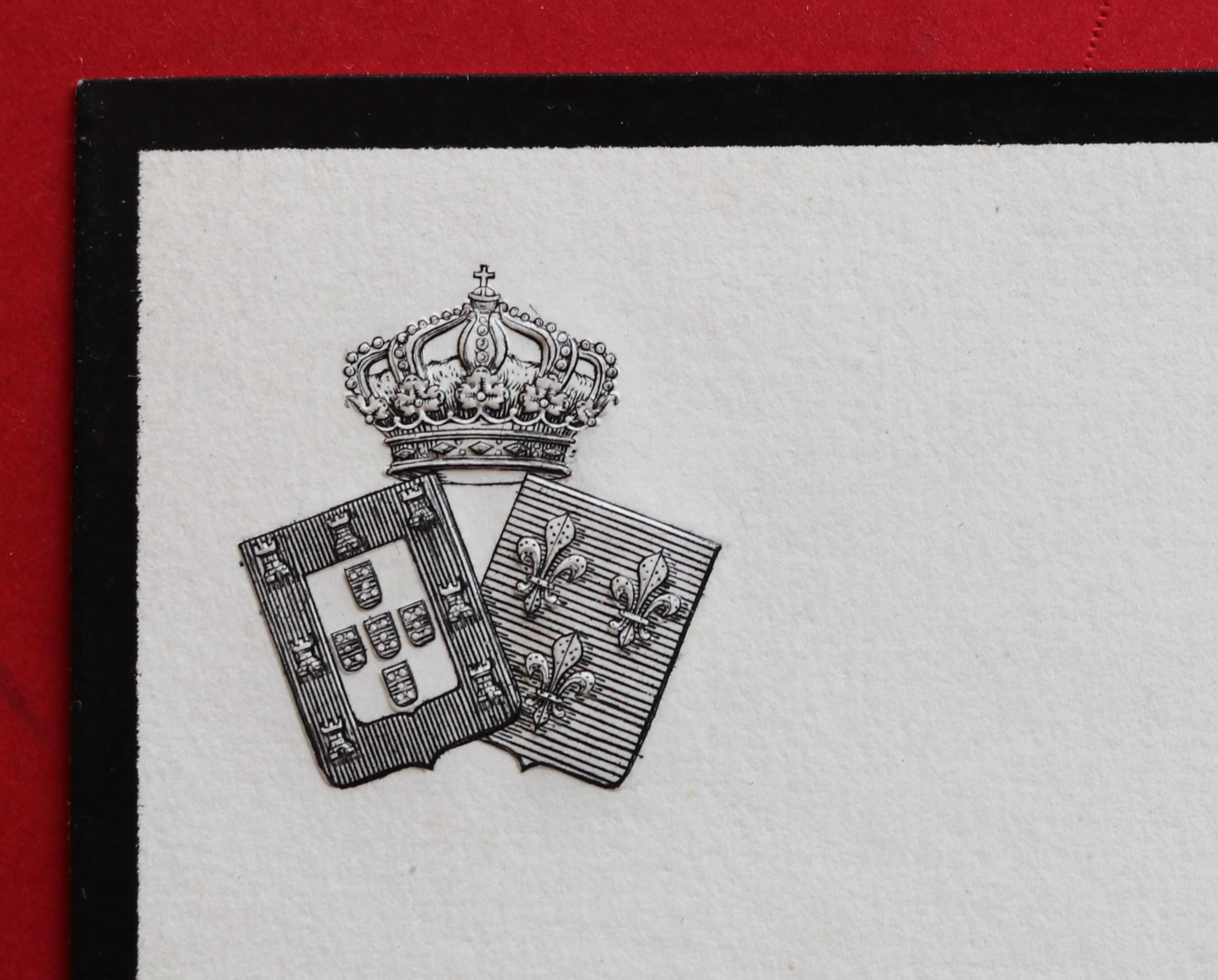 Rainha D. Amélia papel de carta com as suas armas