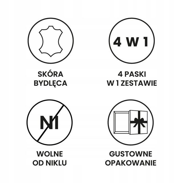 Pasek 4 W 1 Męski Skórzany Lancerto Dorian 40/100