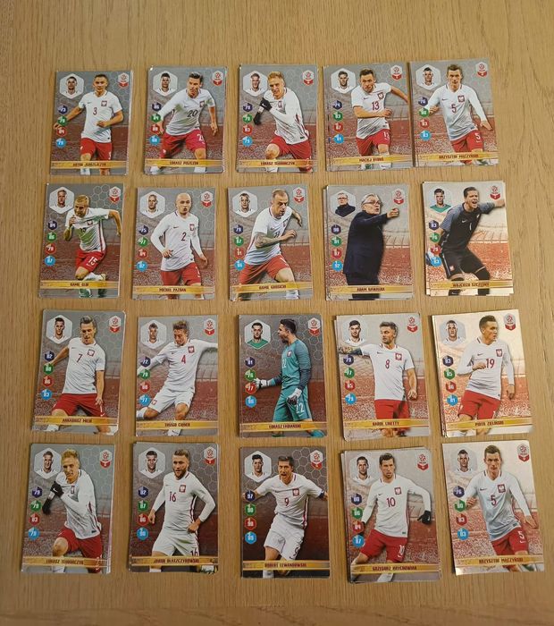 Sprzedam używane karty piłkarskie reprezentacji Polski Euro 2016