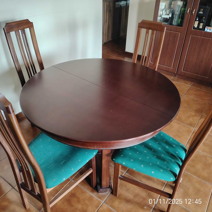 Sala jantar mesa red. Extens. 6 cadeiras